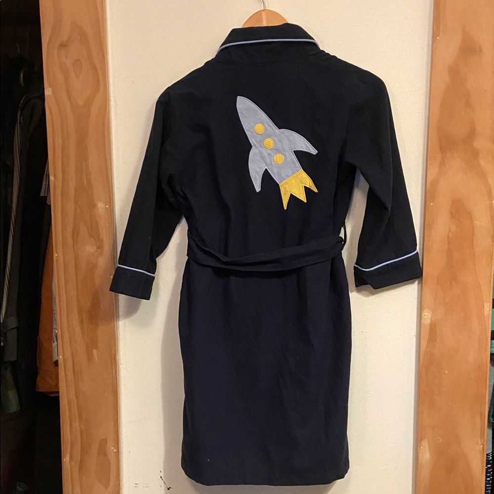 Lands' End Flannel Robe with Rocket